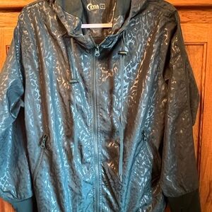 ZYIA Dark Green Patterned wind breaker
